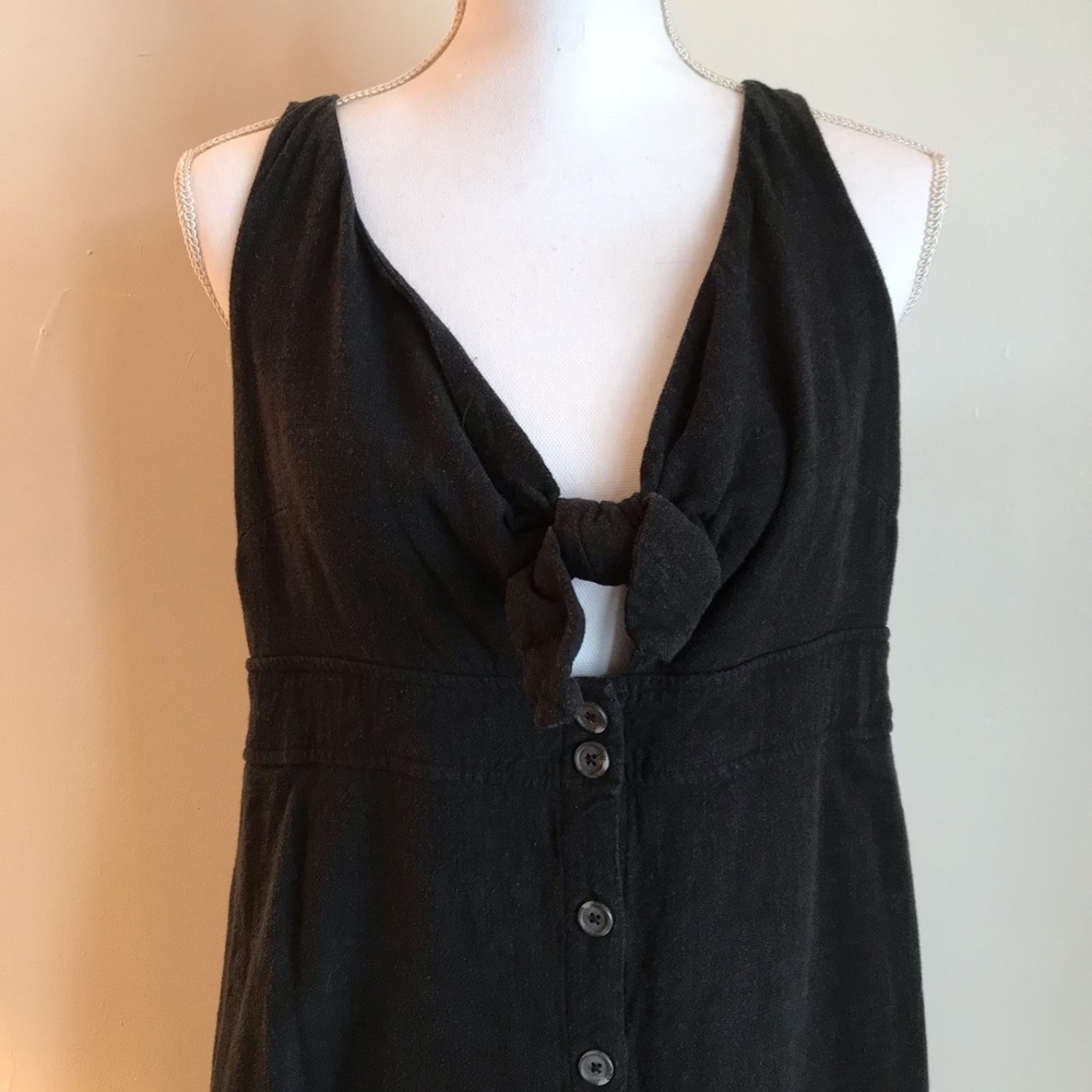 UNIVERSAL THREAD Deep V Peep Tie Linen Blend L!